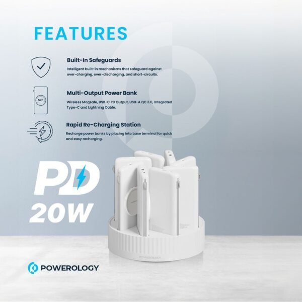 POWEROLOGY PPBCHA2681WH *8 10000mAh Powerbank Terminal