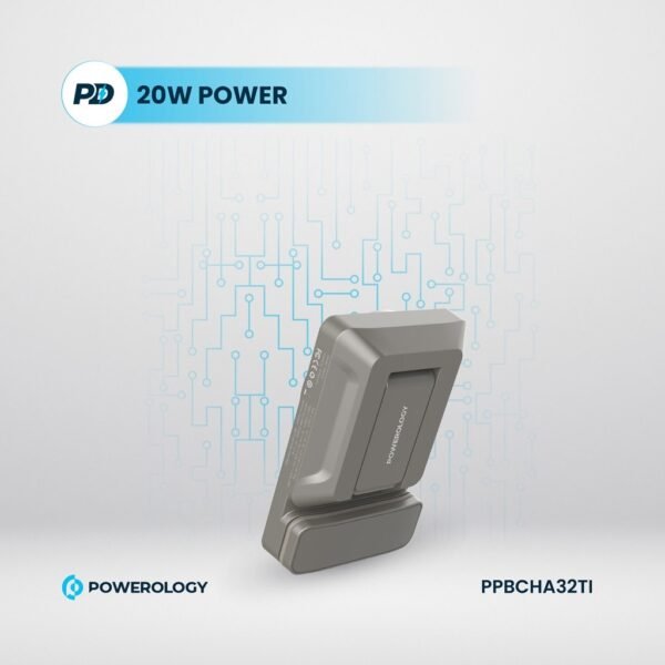 POWEROLOGY PPBCHA32TI 5000mAh Powerbank Magsafe Charging Air-Vent Mount