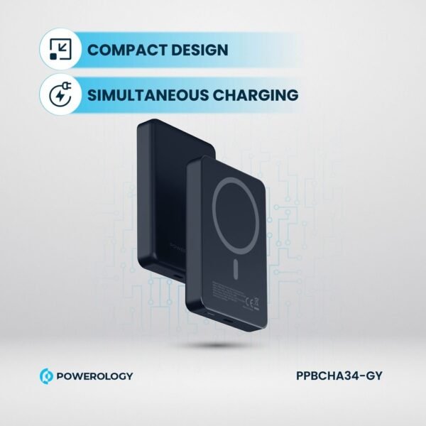 POWEROLOGY PPBCHA34-GY 10000mAh Magsafe Aluminum Powerbank