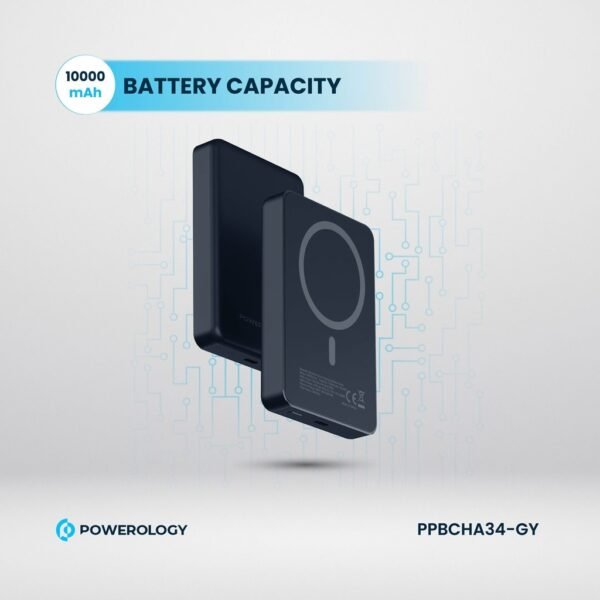 POWEROLOGY PPBCHA34-GY 10000mAh Magsafe Aluminum Powerbank