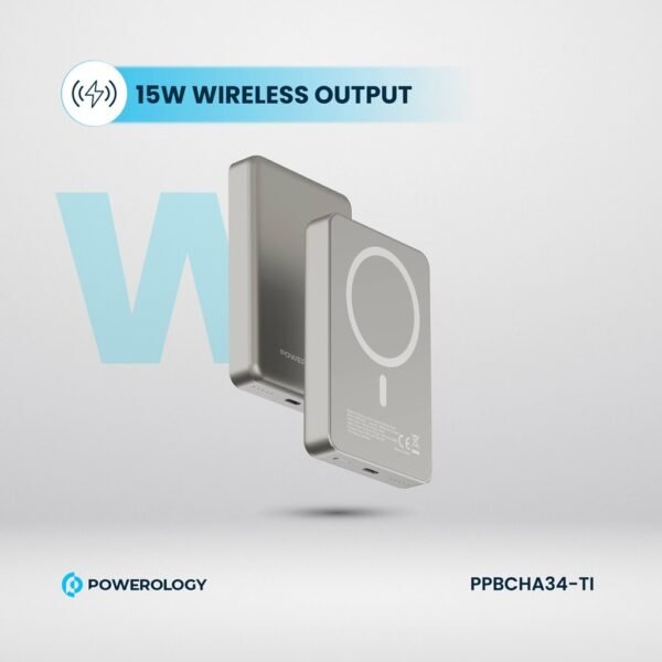 POWEROLOGY PPBCHA34-TI 10000mAh Magsafe Aluminum Powerbank