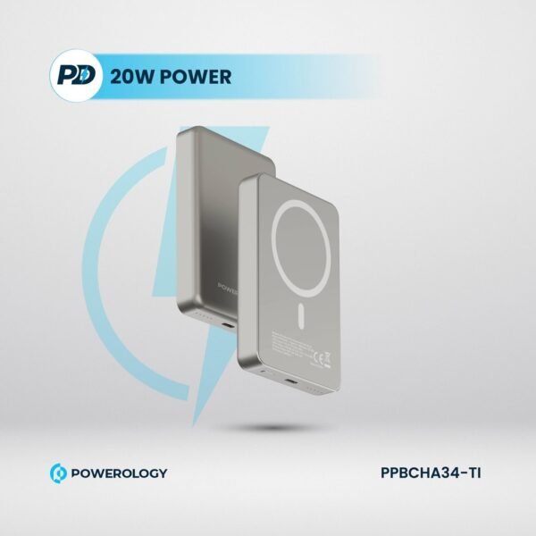 POWEROLOGY PPBCHA34-TI 10000mAh Magsafe Aluminum Powerbank