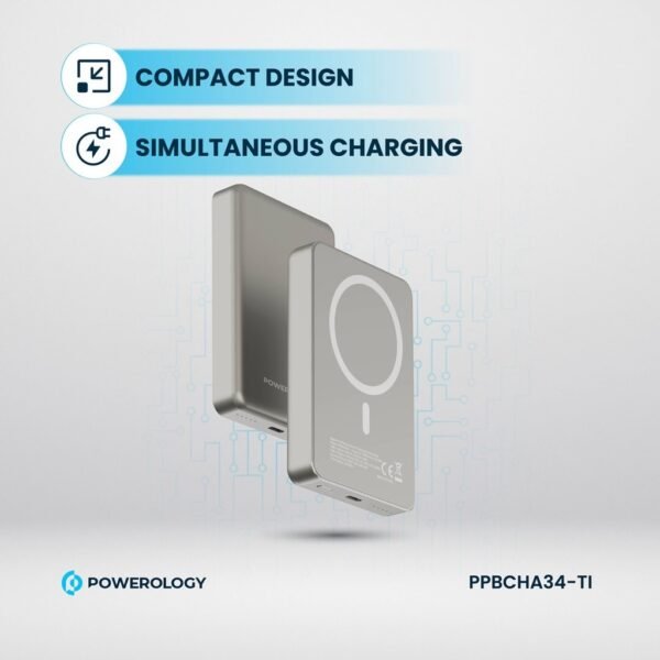 POWEROLOGY PPBCHA34-TI 10000mAh Magsafe Aluminum Powerbank