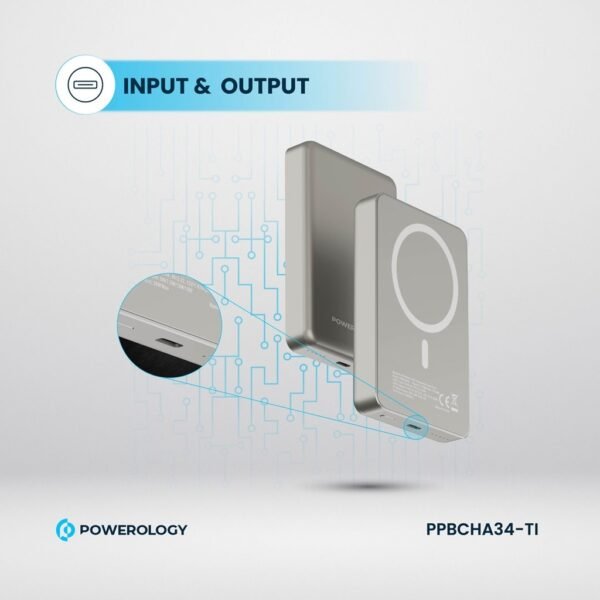 POWEROLOGY PPBCHA34-TI 10000mAh Magsafe Aluminum Powerbank