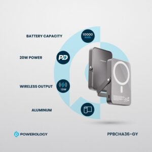 POWEROLOGY PPBCHA36-GY 10000mAh Magsafepower Glass Surface