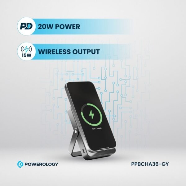 POWEROLOGY PPBCHA36-GY 10000mAh Magsafepower Glass Surface