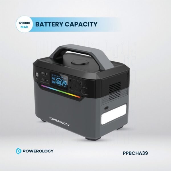 Powerology PPBCHA39 120000mAh 600W Dual AC Socket Power Generator