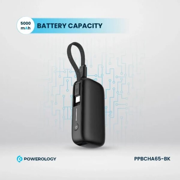 POWEROLOGY PPBCHA65-BK 5000mAh Power Bank