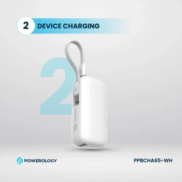 POWEROLOGY PPBCHA65-WH 5000mAh Power Bank