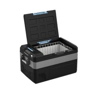 Powerology PPFA55LBK Smart Solar Recharge Fridge And Freezer Versatile Cooler ForOutdoor Adventure 55L