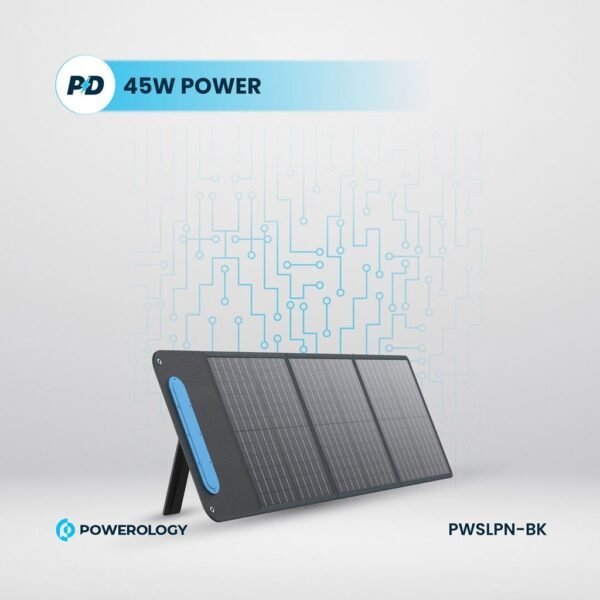 Powerology PWSLPN-BK 60W Portable Solar Panel