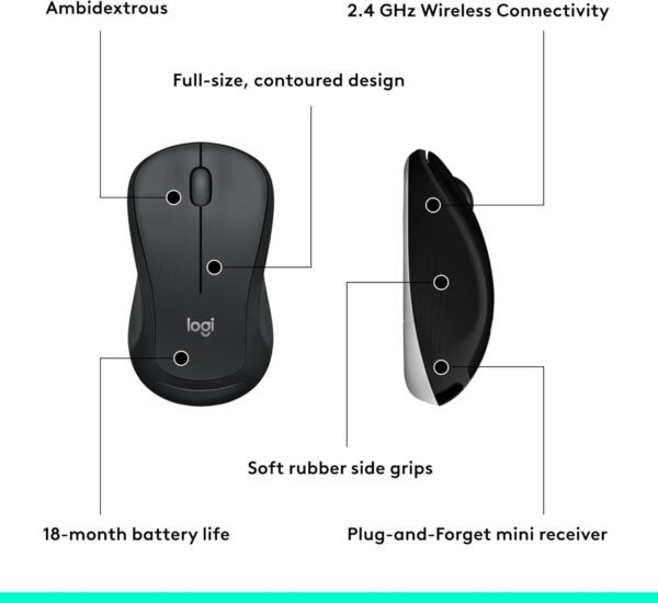 Logitech MK540 Advanced Wireless Keyboard and Mouse Combo English-Arabic