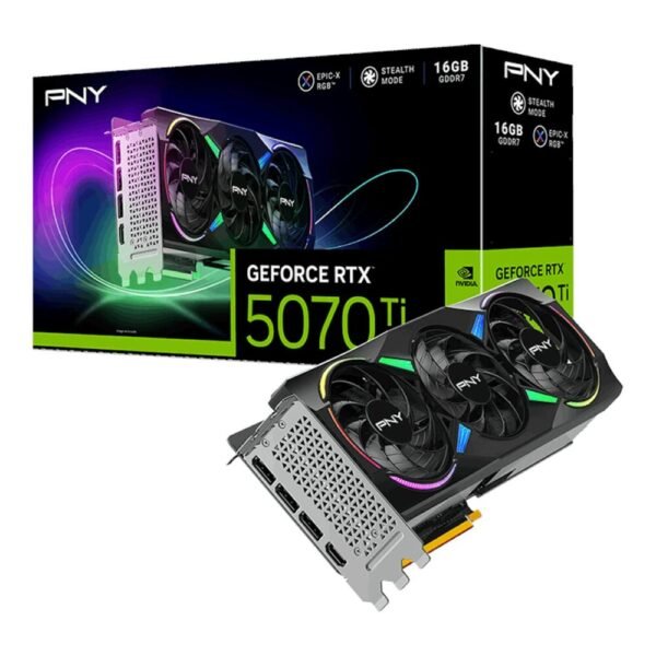 PNY GeForce RTX 5070Ti ARGB OC Triple Fan 16GB Graphics Card