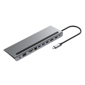 POWEROLOGY  P11CHBMCGY 11 in 1 Multi-Display USB-C Hub & Laptop Stand