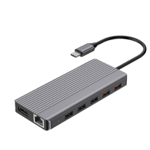 POWEROLOGY  P121HBCGY 12 in 1 - Hdmi & DP 4K Usb-C Hub Ethernet 10Gbps Data Transfer