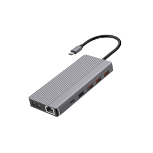 POWEROLOGY  P131HBCGY 13 in 1 Dual Hdmi & DP 4K USB-C Hub Ethernet 10Gbps Data Transfer