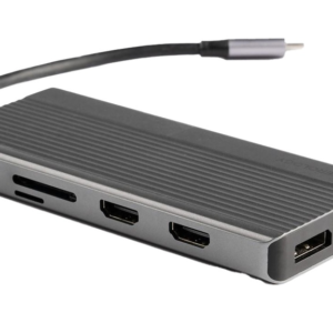 POWEROLOGY  P131HBCGY 13 in 1 Dual Hdmi & DP 4K USB-C Hub Ethernet 10Gbps Data Transfer