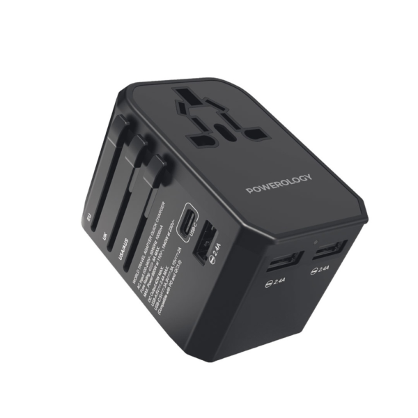 POWEROLOGY P45PDUTVBK Universal Multi-Port Travel Charger