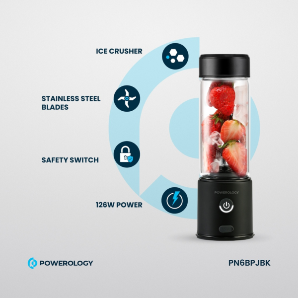POWEROLOGY PN6BPJBK 6-Blade Portable Juicer