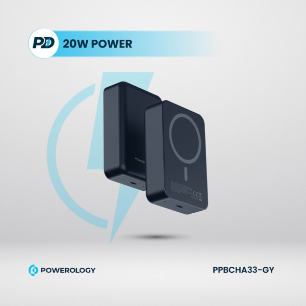 POWEROLOGY PPBCHA33-GY 20000mAh Magsafe Aluminum Powerbank