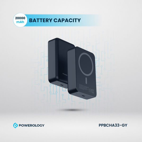 POWEROLOGY PPBCHA33-GY 20000mAh Magsafe Aluminum Powerbank