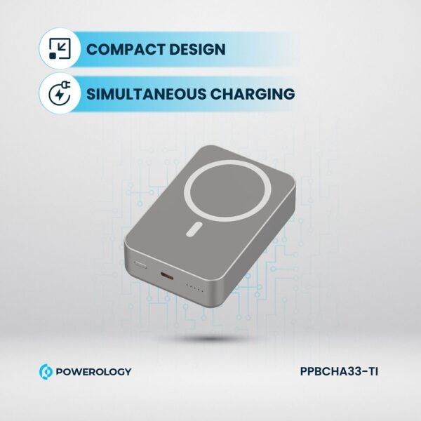POWEROLOGY PPBCHA33-TI 20000mAh Magsafe Aluminum Powerbank