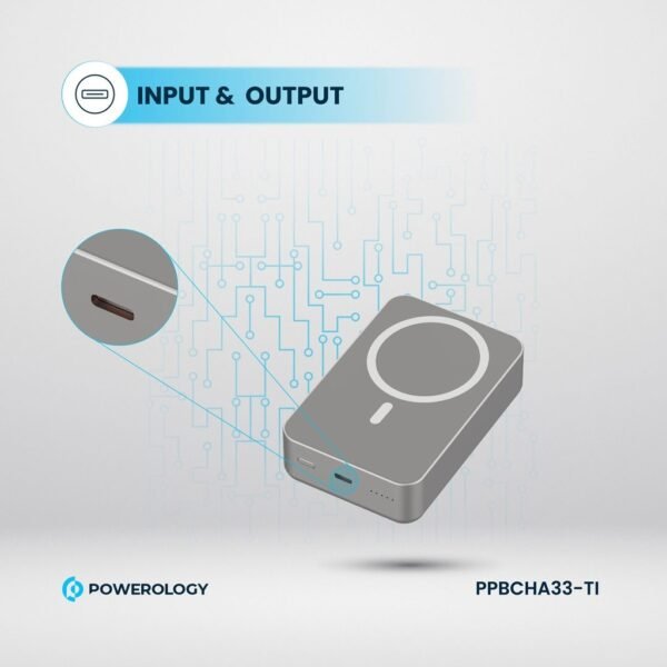 POWEROLOGY PPBCHA33-TI 20000mAh Magsafe Aluminum Powerbank