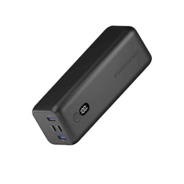 POWEROLOGY PPBCHA20 Onyx 30000mAh Dual USB-C Power Bank Rapid Four-Device Charging