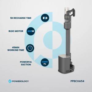 POWEROLOGY PPBCHA54 Cordless Vacuum Auto-Disposal Charging