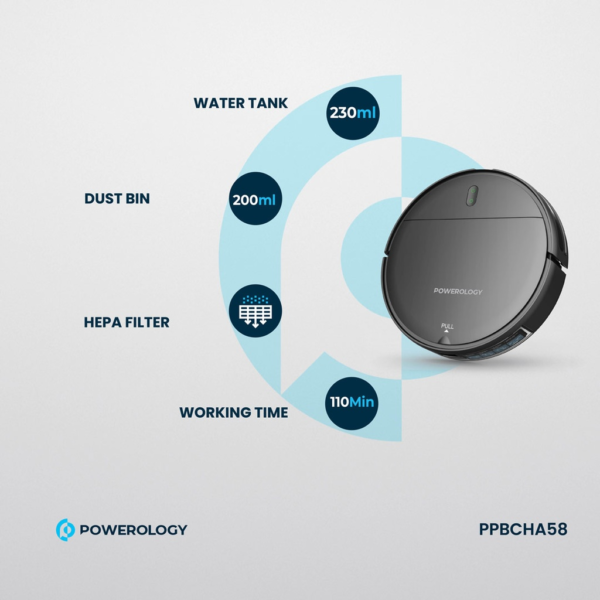 POWEROLOGY PPBCHA58 Smart Robovac Vacuum & Mop