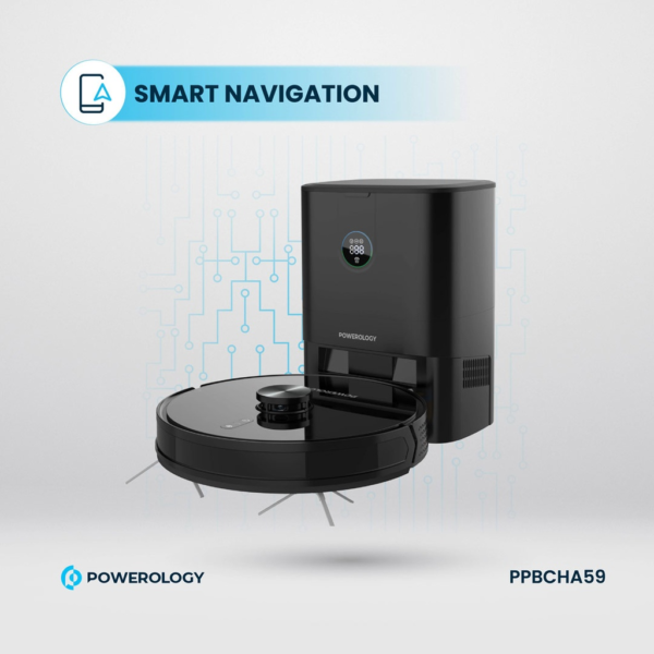 POWEROLOGY PPBCHA59 Smart Station Robot Vacuum & Mop