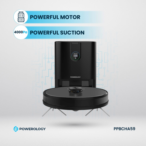 POWEROLOGY PPBCHA59 Smart Station Robot Vacuum & Mop