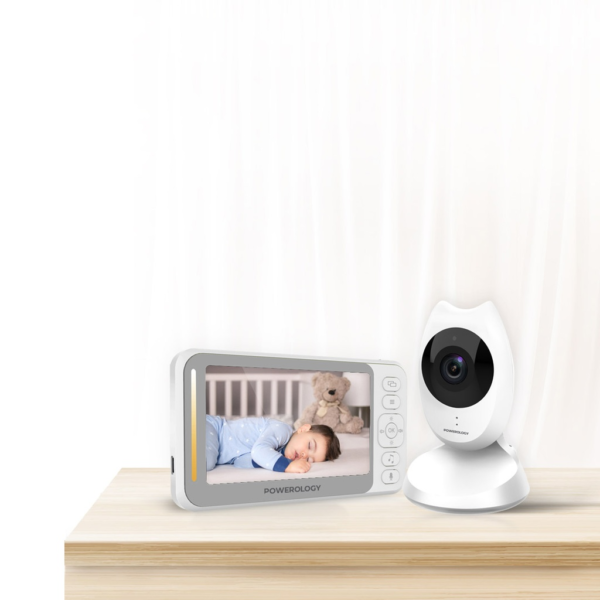 POWEROLOGY PWBMCWH Smart Cam Baby Monitor Two-Way Audio & Smart Sensors