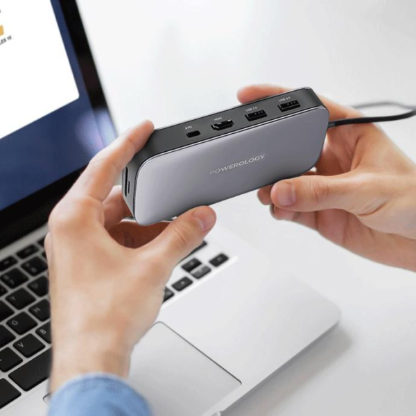 POWEROLOGY PWSDHB512 512GB USB-C Hub & SSD Drive All-in-one  Connectivity & Storage