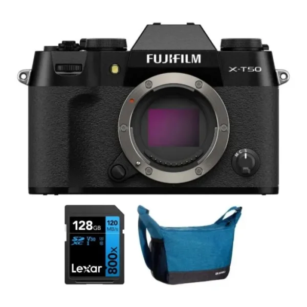 Fujifilm X-T50 Digital Camera Body and Accessories Kit (Black)