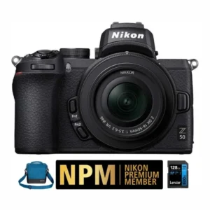 Nikon Z50 Mirrorless Camera with NIKKOR Z DX 16-50mm f/3.5-6.3 VR Lens and Accessories