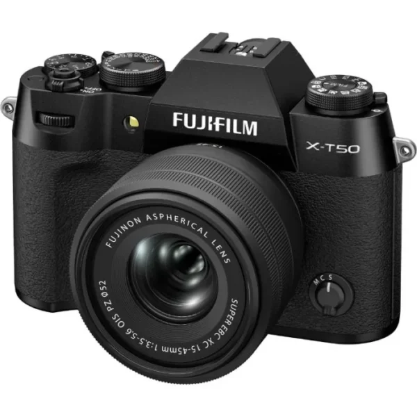 Fujifilm X-T50 with 15-45mm Lens and Accessories Kit (Black)