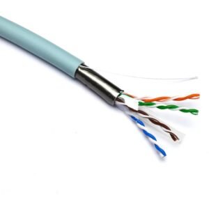 Excel 100-219 Solid Cat6A Cable U/UTP 23AWG LSOH CPR Euroclass Dca 500 m Reel Aqua