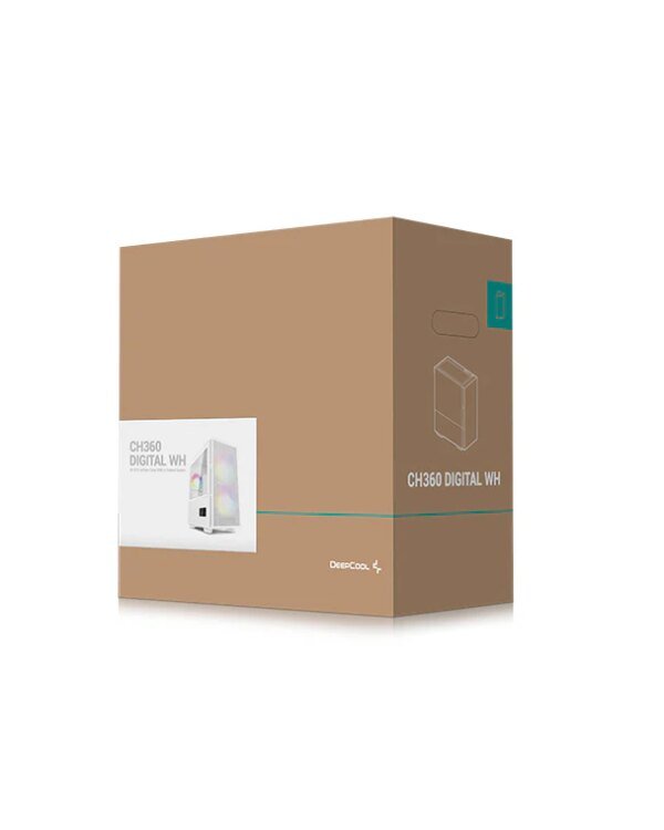 DeepCool CH360 Tempered Glass Micro-ATX White Gaming Case