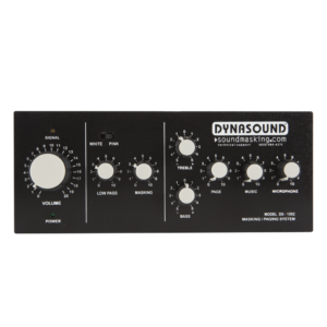 Biamp DS1092 Sound masking generator and amplifier with paging and music inputs.