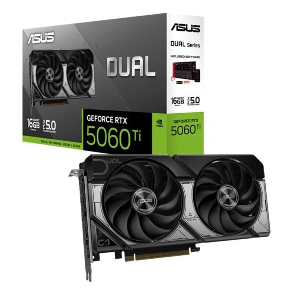 Asus Dual GeForce RTX 5060 Ti 16GB GDDR7 DLSS 4 Graphics Card