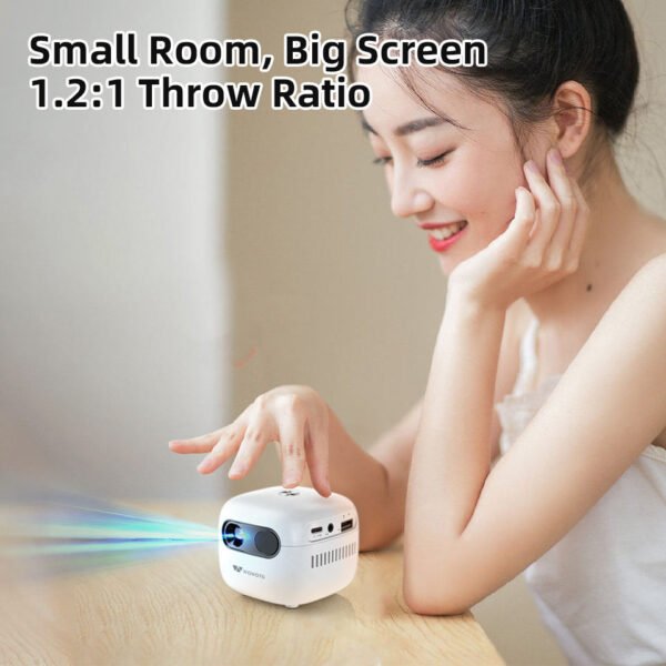 WOWOTO Q7S Auto Focus Mini Projector WiFi BT 150ANSI