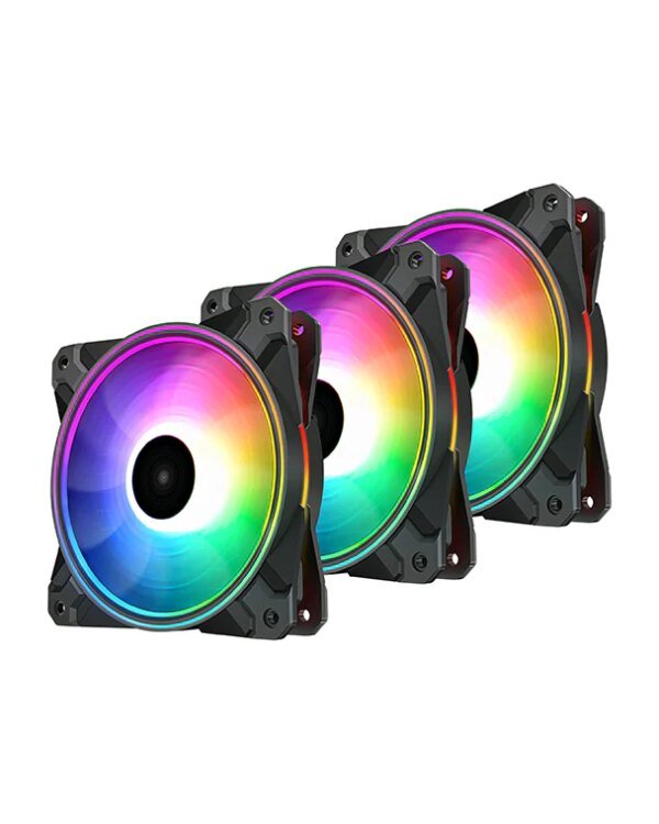 DeepCool CF120 Plus 3 Pack RGB 120mm Fans Black