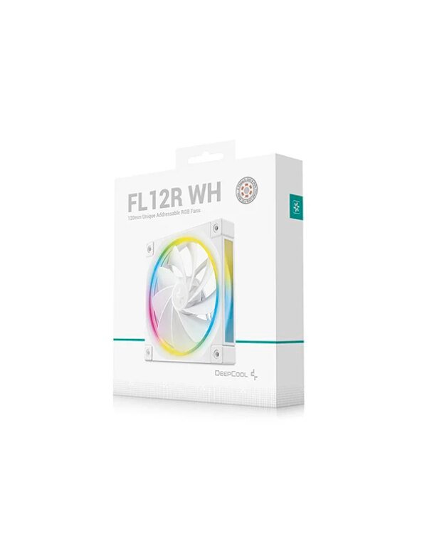 DeepCool FL12 PWM ARGB 120mm Gaming Case Fan Reverse White