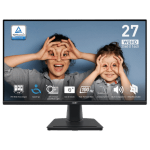 Msi Pro MP275Q Business Productivity Monitor, 27" WQHD IPS Display, 100Hz Refresh Rate, Adaptive Sync Technology