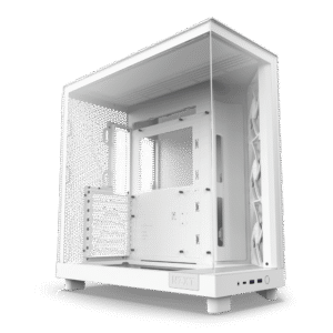 NZXT H6 Flow Compact Dual-Chamber Airflow Mid-Tower ATX Gaming Case White