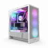 NZXT H5 Flow RGB Compact ATX Mid-Tower Airflow White Gaming Case