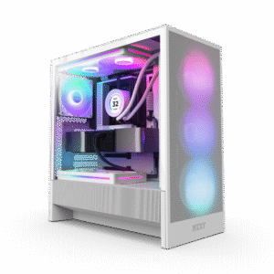 NZXT H5 Flow RGB Compact ATX Mid-Tower Airflow White Gaming Case