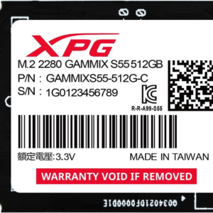 XPG GAMMIX SGAMMIXS55-2T-C S55 2TB PCIe Gen4x4 M.2 5000/32000 SSD