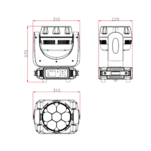 Stellar MH Wash 300  Compact 280W RGBW LED Moving Head Wash Light with Zoom & DMX Control